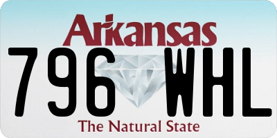 AR license plate 796WHL