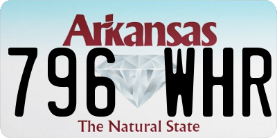AR license plate 796WHR