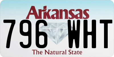 AR license plate 796WHT