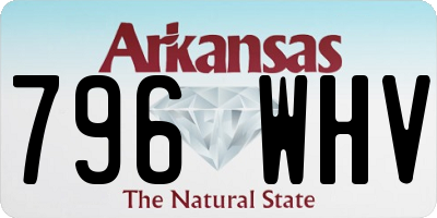 AR license plate 796WHV