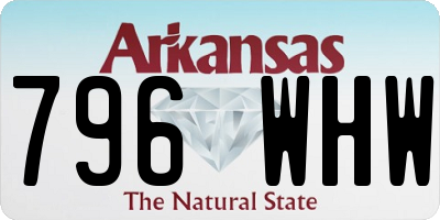 AR license plate 796WHW