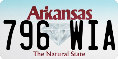 AR license plate 796WIA
