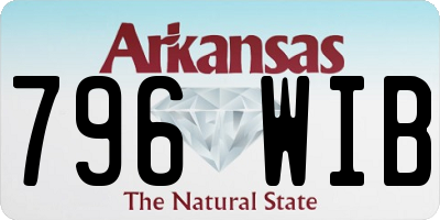 AR license plate 796WIB