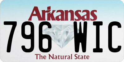 AR license plate 796WIC