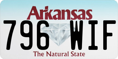 AR license plate 796WIF