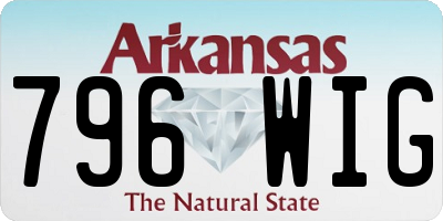 AR license plate 796WIG