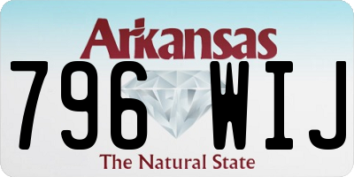 AR license plate 796WIJ