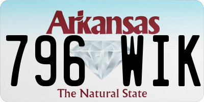 AR license plate 796WIK