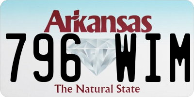 AR license plate 796WIM