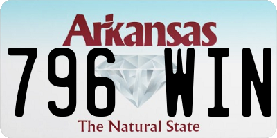 AR license plate 796WIN