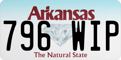 AR license plate 796WIP
