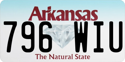 AR license plate 796WIU