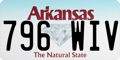 AR license plate 796WIV