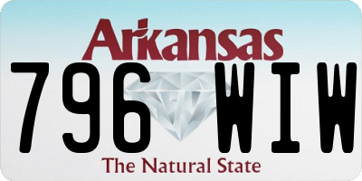 AR license plate 796WIW