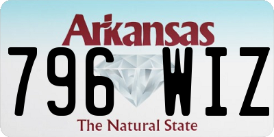 AR license plate 796WIZ