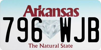 AR license plate 796WJB