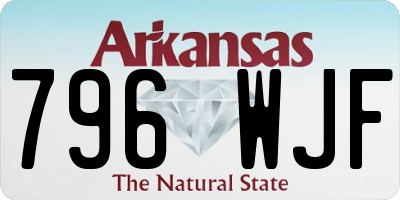 AR license plate 796WJF