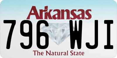 AR license plate 796WJI