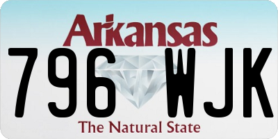 AR license plate 796WJK
