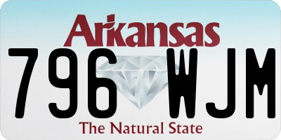 AR license plate 796WJM