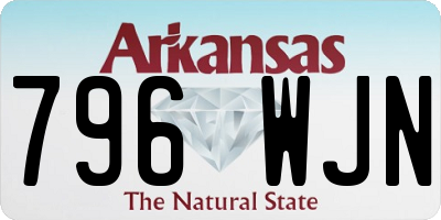 AR license plate 796WJN