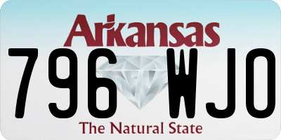 AR license plate 796WJO