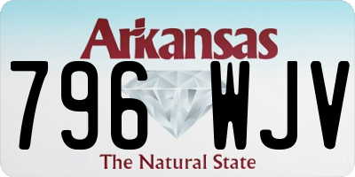 AR license plate 796WJV