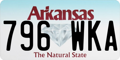 AR license plate 796WKA