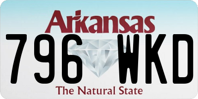 AR license plate 796WKD