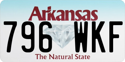 AR license plate 796WKF