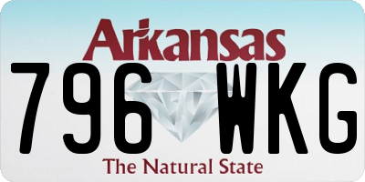 AR license plate 796WKG
