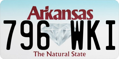 AR license plate 796WKI