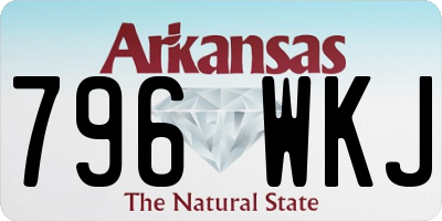 AR license plate 796WKJ