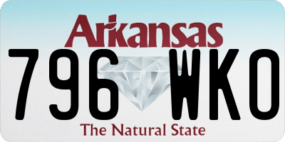 AR license plate 796WKO