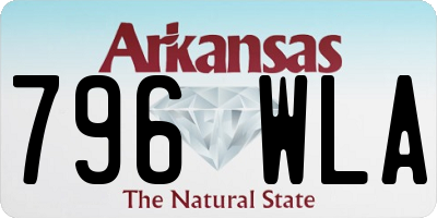 AR license plate 796WLA