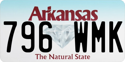 AR license plate 796WMK