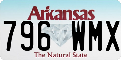 AR license plate 796WMX
