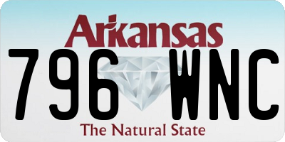 AR license plate 796WNC