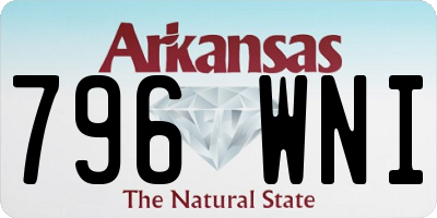 AR license plate 796WNI