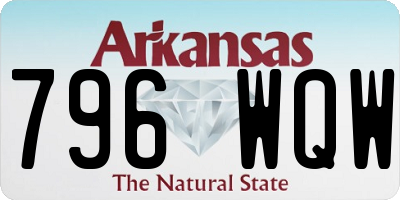 AR license plate 796WQW