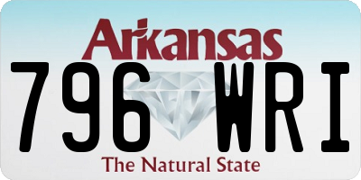 AR license plate 796WRI