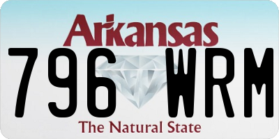 AR license plate 796WRM