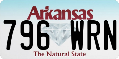AR license plate 796WRN