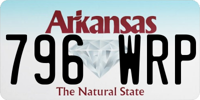 AR license plate 796WRP
