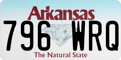 AR license plate 796WRQ