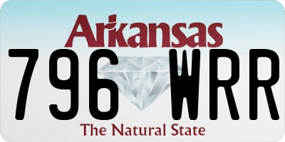 AR license plate 796WRR