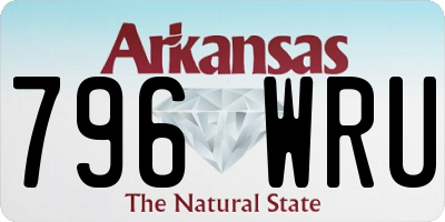 AR license plate 796WRU