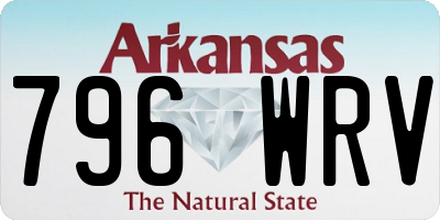 AR license plate 796WRV