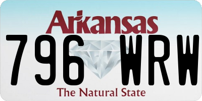 AR license plate 796WRW