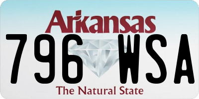 AR license plate 796WSA
